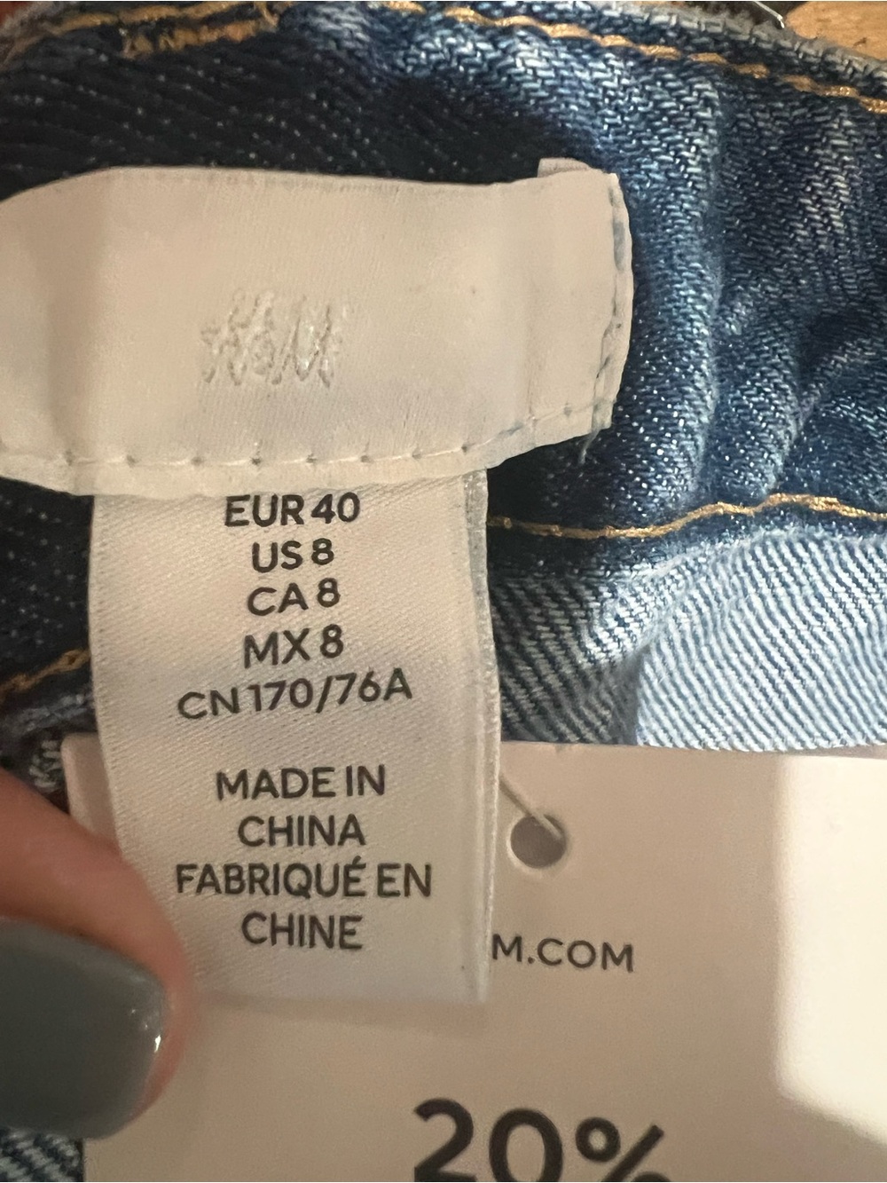H&M Women's Wide-Leg Jeans in Mid Blue - Picture 6 of 9